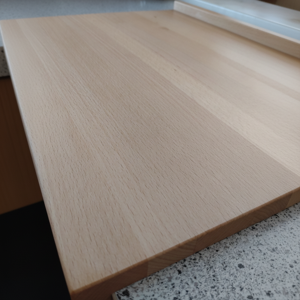 Backbrett „Kreta“ aus Buchenholz, geölte Oberfläche, Vorderansicht