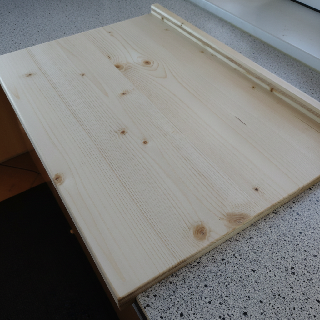 Backbrett „Kreta“ aus Fichtenholz beim Ausrollen von Teig und Kneten von Brot in der Küche