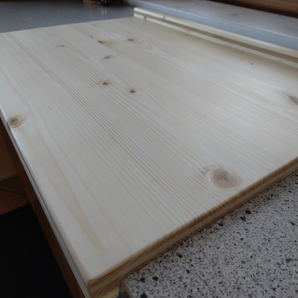 Backbrett „Kreta“ aus Fichtenholz, geölte Oberfläche, Vorderansicht