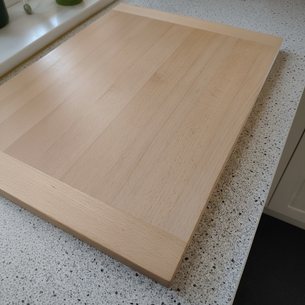 Schneidebrett „Corsica“ aus Buchenholz, Seitenansicht, robustes Hartholz