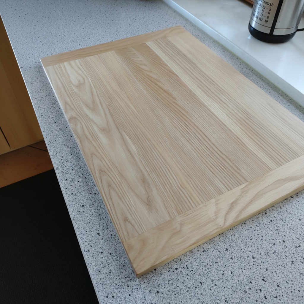 Schneidebrett „Corsica“ aus Eschenholz beim Schneiden von Gemüse und Anrichten von Speisen