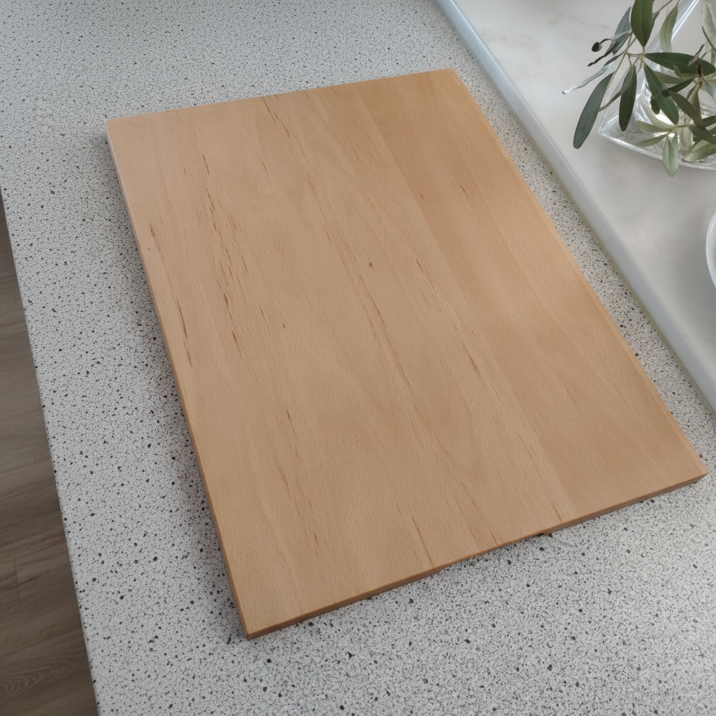 Schneidebrett „Ibiza“ aus Buche beim Servieren von Speisen