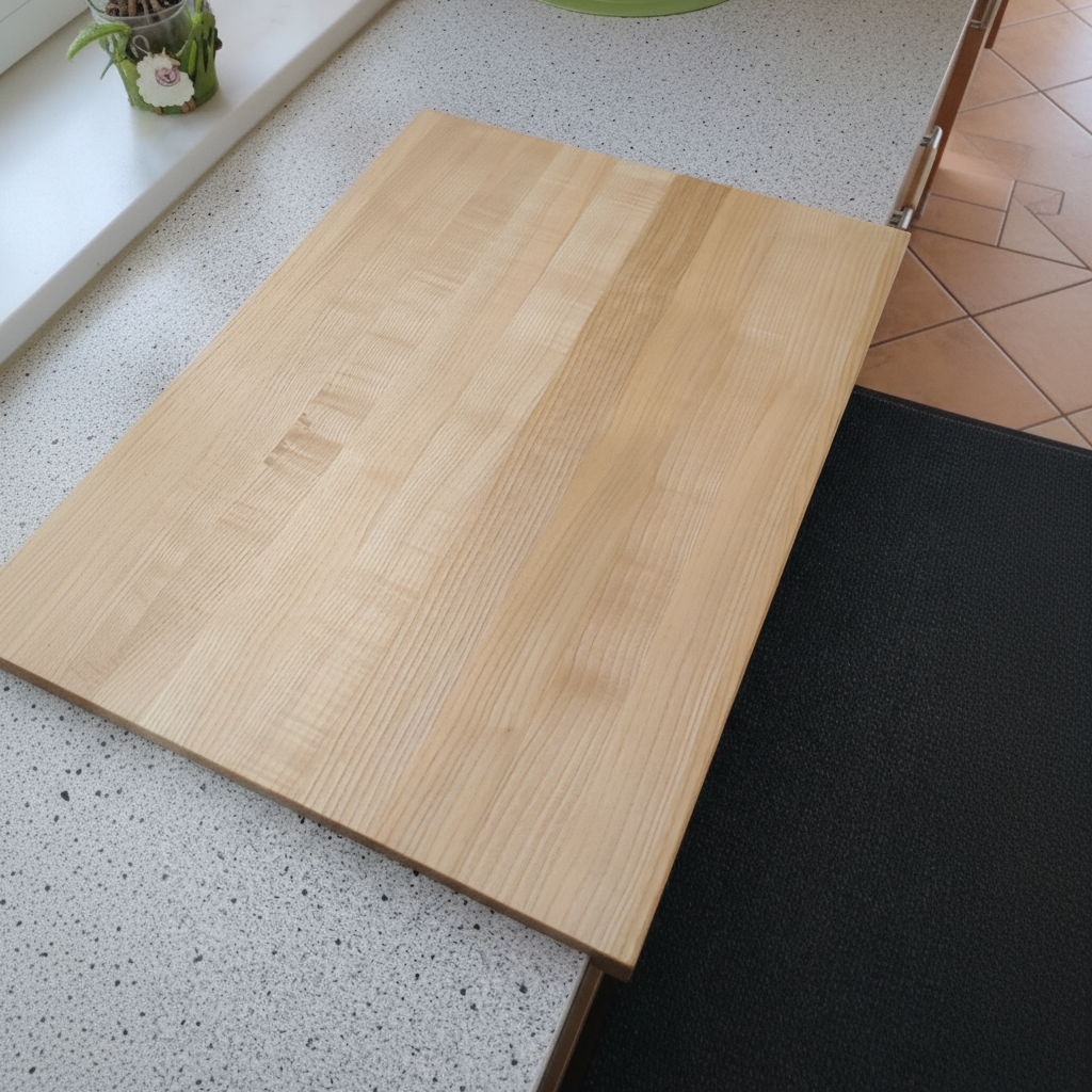 Schneidebrett „Madeira“ aus Eschenholz, Seitenansicht, robustes Hartholz