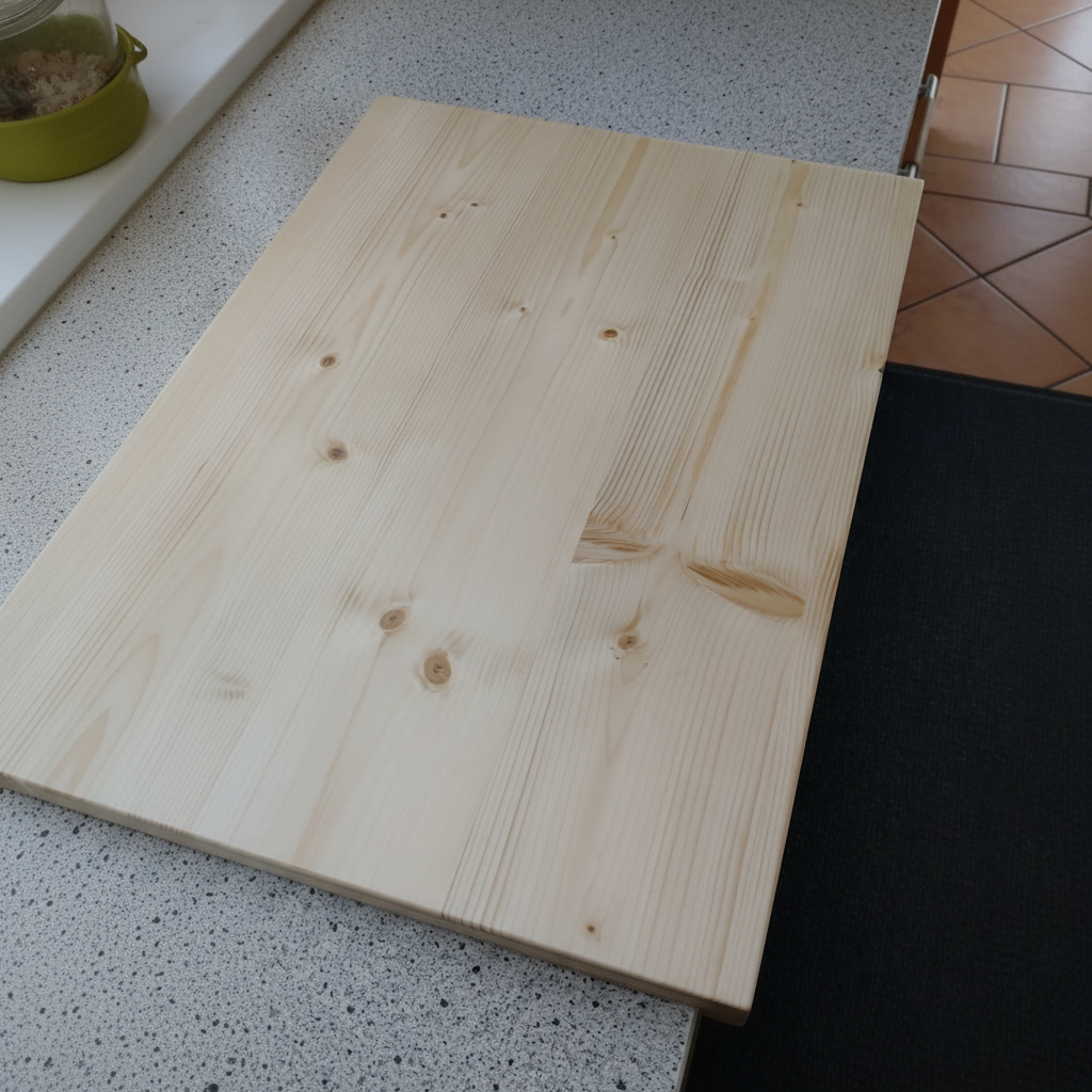 Schneidebrett „Madeira“ aus Fichtenholz, Seitenansicht, robust und pflegeleicht