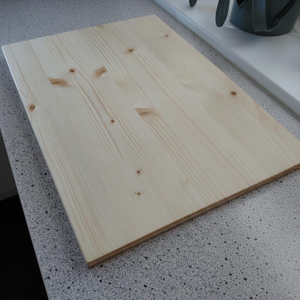Schneidebrett „Mykonos“ aus Fichte beim Schneiden von Lebensmitteln
