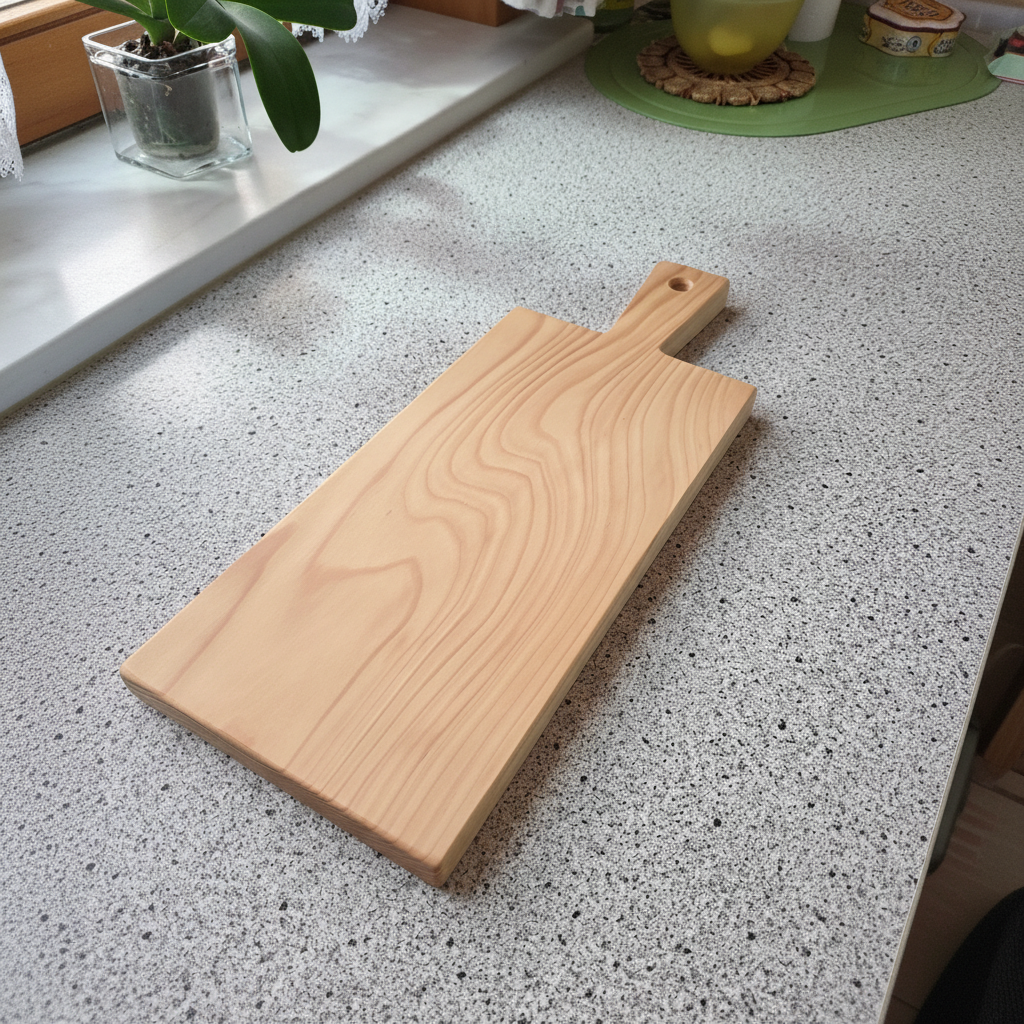 Vesperbrett „Elba“ aus Tannenholz, Seitenansicht, robustes Holz