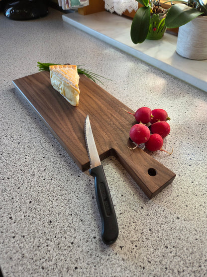 Vesperbrett Elba Handliches Massivholzbrett mit Griff