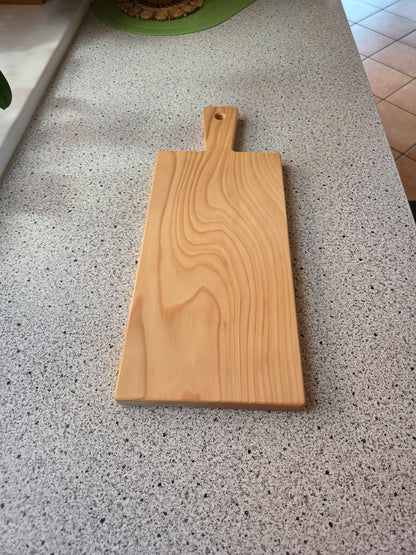 Vesperbrett Elba Handliches Massivholzbrett mit Griff