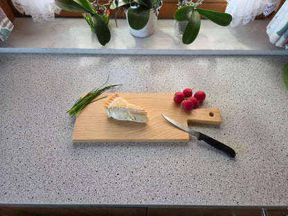 Vesperbrett Elba Handliches Massivholzbrett mit Griff