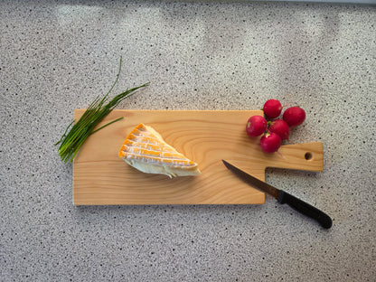 Vesperbrett Elba Handliches Massivholzbrett mit Griff