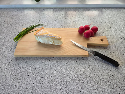 Vesperbrett Elba Handliches Massivholzbrett mit Griff