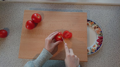 Schneidebrett Aruba Massivholzbrett mit Teller Auffangsystem