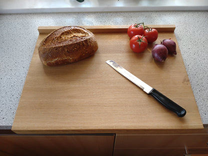 Backbrett Kreta Massives Arbeitsbrett mit zwei Anschlagkanten