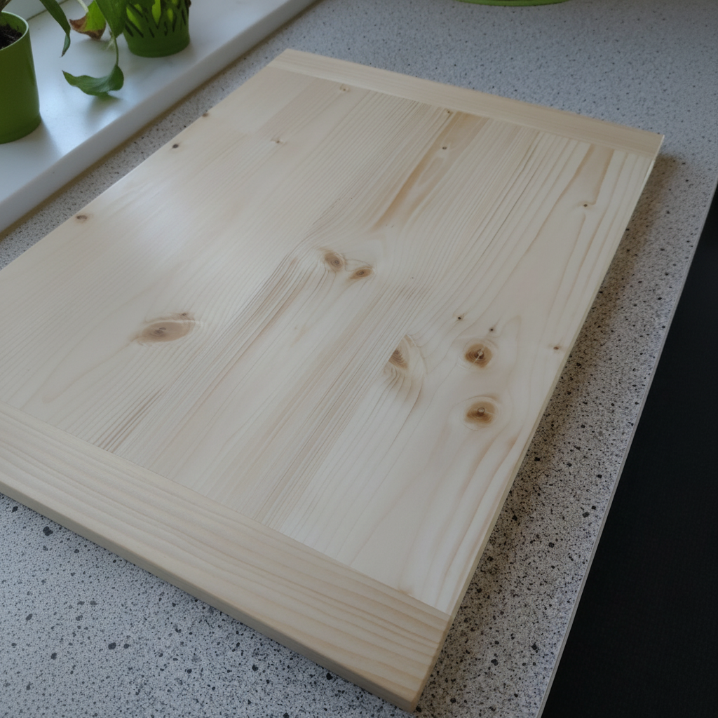 Schneidebrett „Corsica“ aus Fichtenholz, Seitenansicht, robustes Hartholz