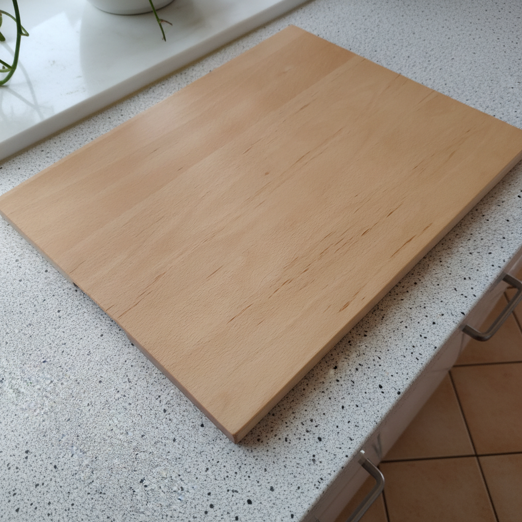 Schneidebrett „Ibiza“ aus Buchenholz, Seitenansicht, robustes Hartholz