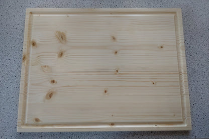 Schneidebrett Santorini Massives Holzbrett mit Saftrille